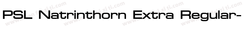 PSL Natrinthorn Extra Regular字体转换